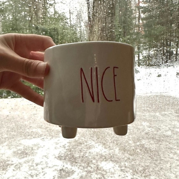 Rae Dunn  CHRISTMAS NICE NAUGHTY Planter - Picture 1 of 4